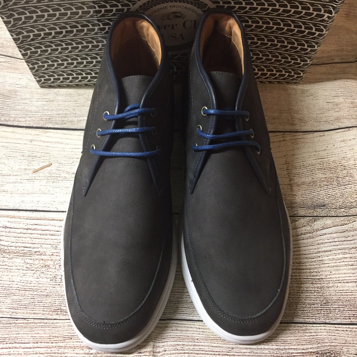 New Driver Club USA Men\'s Leather Ankle Chukka Boot with Sneaker Sole Sz 13 Grey New Driver Club USA Men main image 3