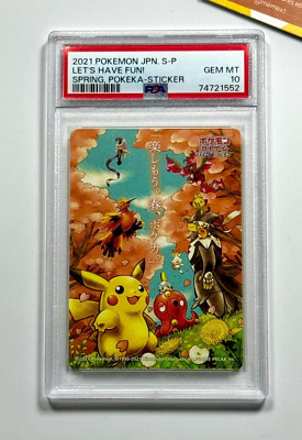 Pokemon PSA 10 Let's Have Fun Spring Pokeka Sticker Promo 2021 S-P