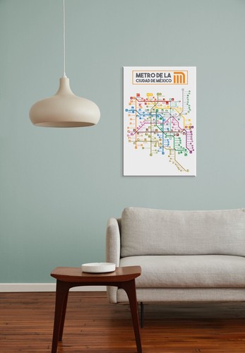 Mapa del metro de la Ciudad de México en aluminio refinado - Imagen 4 de 10