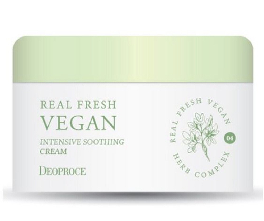 DEOPROCE 化粧品 Deoproce Real Fresh Vegan Intensive Soothing Cream 100ml - Calming