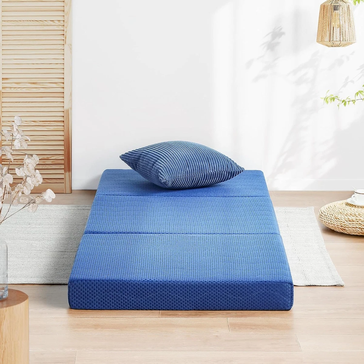 4 inch tri fold memory foam mattress outlet