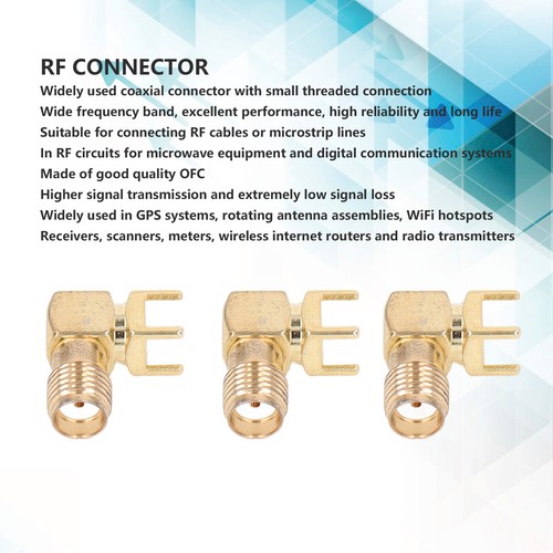 10Pcs RF Connector Panel Bent 90 Degree 4 Pin Antenna Base PCB End - Zdjęcie 13 z 23