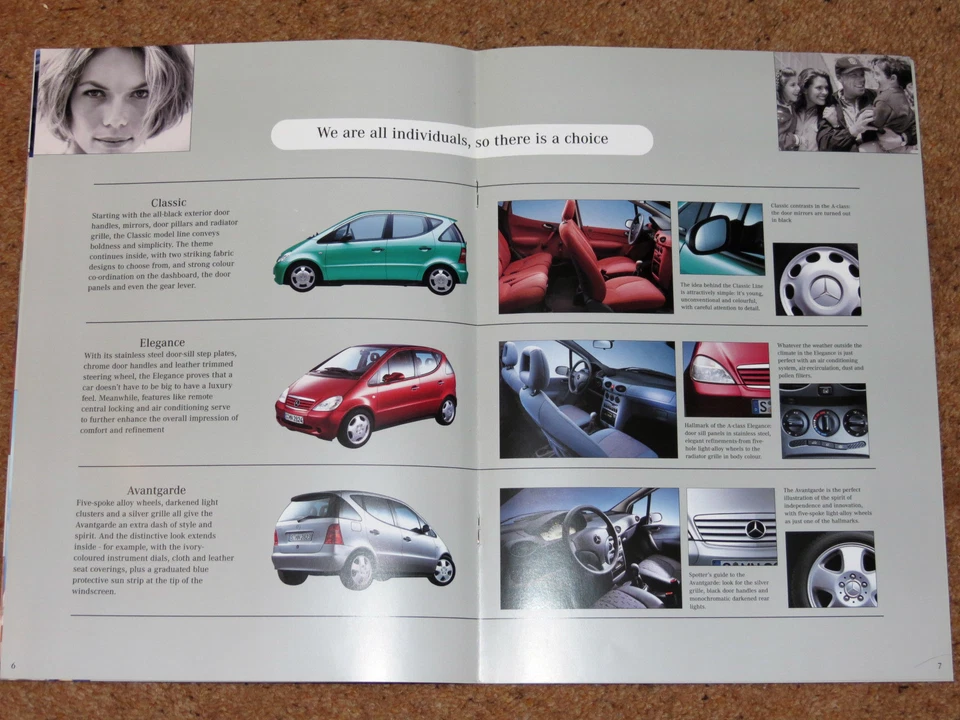 1998 MERCEDES BENZ A CLASS Sales Brochure - Classic Elegence Avantgarde - Image 4 of 4