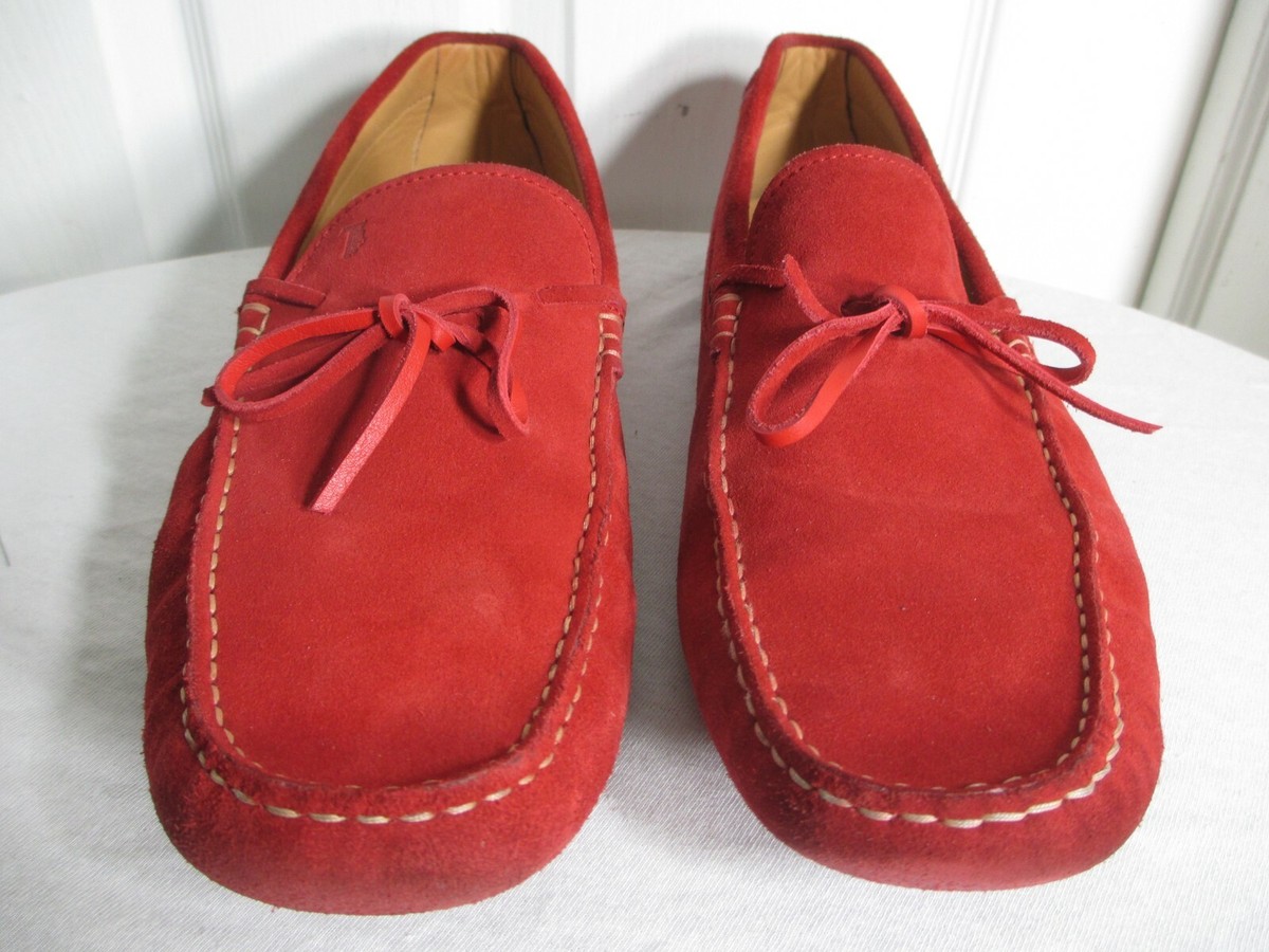 TOD’S Men\'s Red Suede slip-on driving Loafers size US6 1/2 , EU 39 new in box Man RED Gommino Loafers in Suede XXM22L00010RE09CR408 | Tods main image 2
