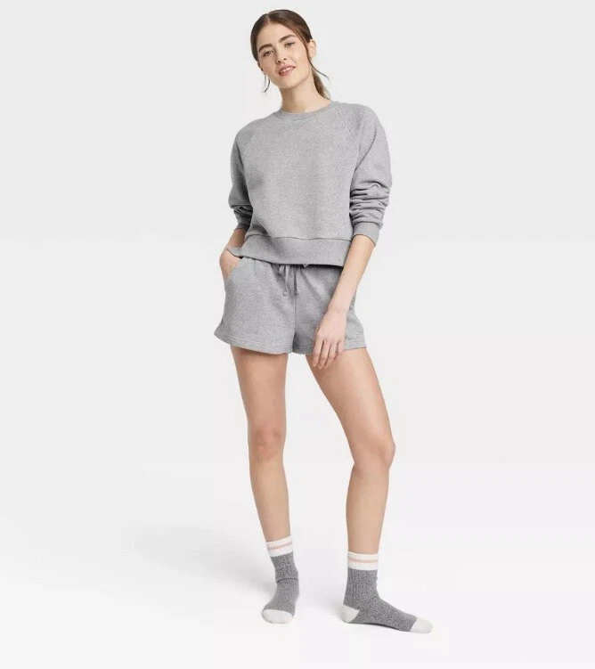 Women's Fleece Lounge Shorts - Colsie™ Gray XS