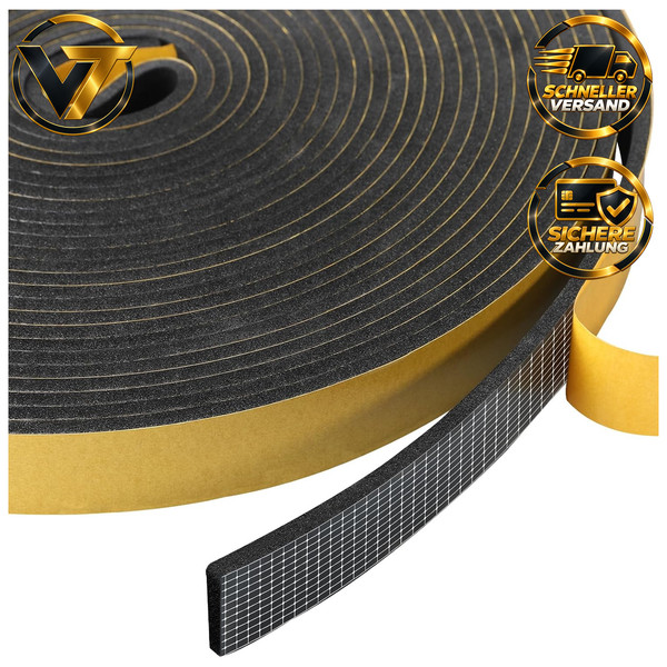 Dichtungsband Selbstklebend 20Mm X 3Mm Schaumstoff TüRdichtung 10M SchalldäMmung-image