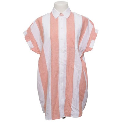 Rainbow, Blusenkleid, Größe: 34, Orange/Weiß, Baumwolle/Leinen, Streifen #ifZ