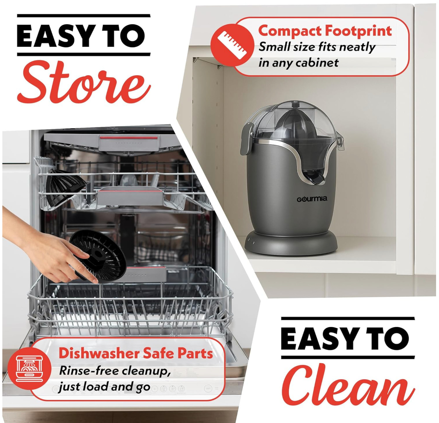 Automatic Citrus Juicer with One-Touch Operation - Universal Cone, Anti-Drip Spo