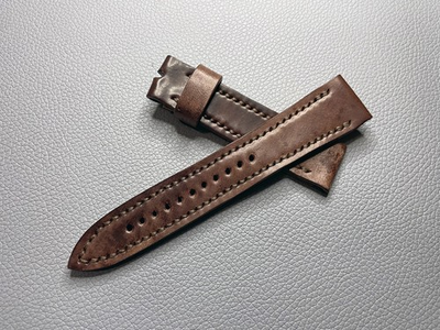 #ad quot;HANS LANDAquot; Watch Strap 20 18mm CORIUM SHELL CORDOVAN LEATHER HAND MADE EUR 100.00