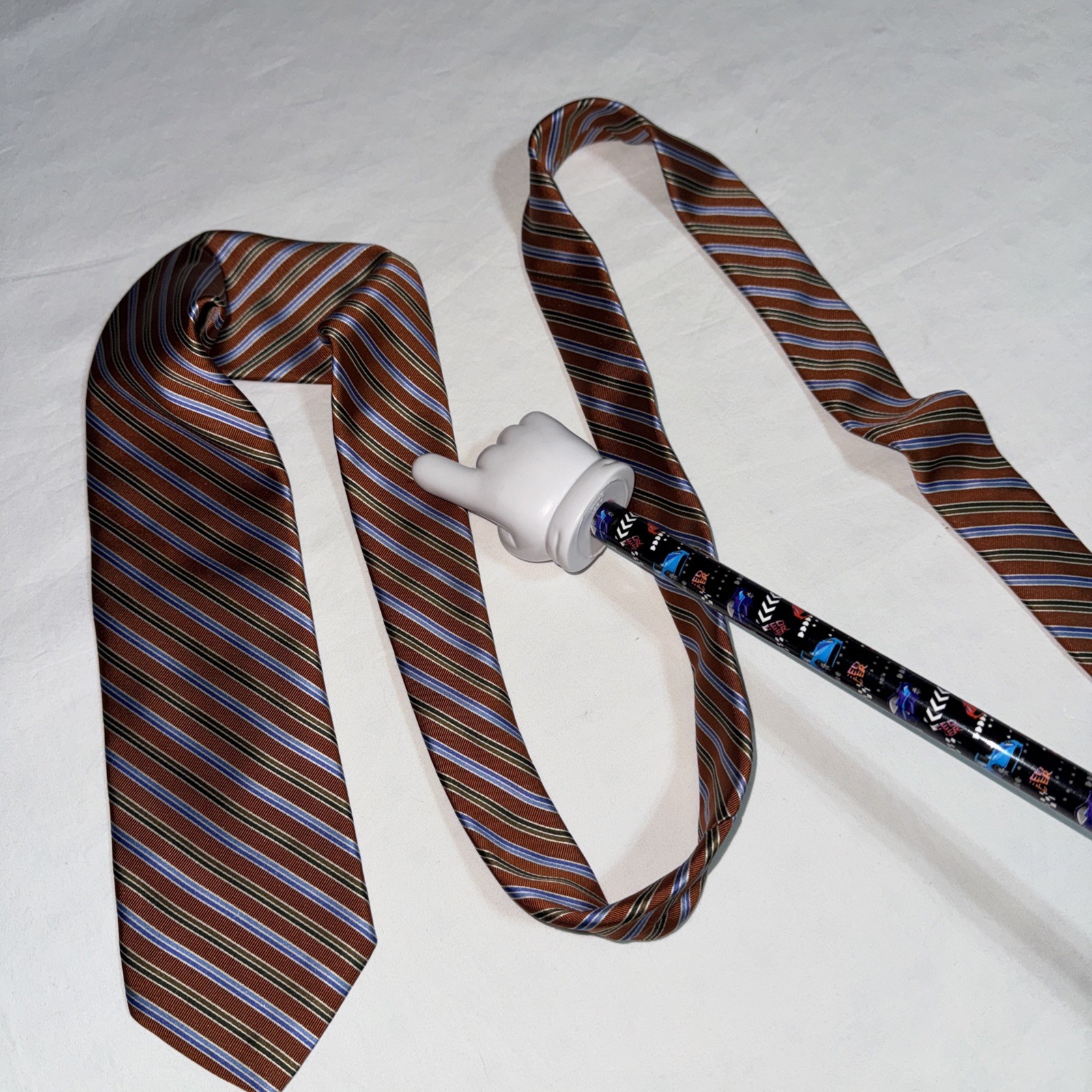 Brooks Brothers 346 Mens Repp Tie 100% Silk Multicolor Striped USA Made 3.5" 61" thumbnail 4