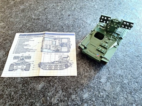 Vintage 1983 G.I. Joe ARAH Wolverine Action Figure Vehicle with blueprints.