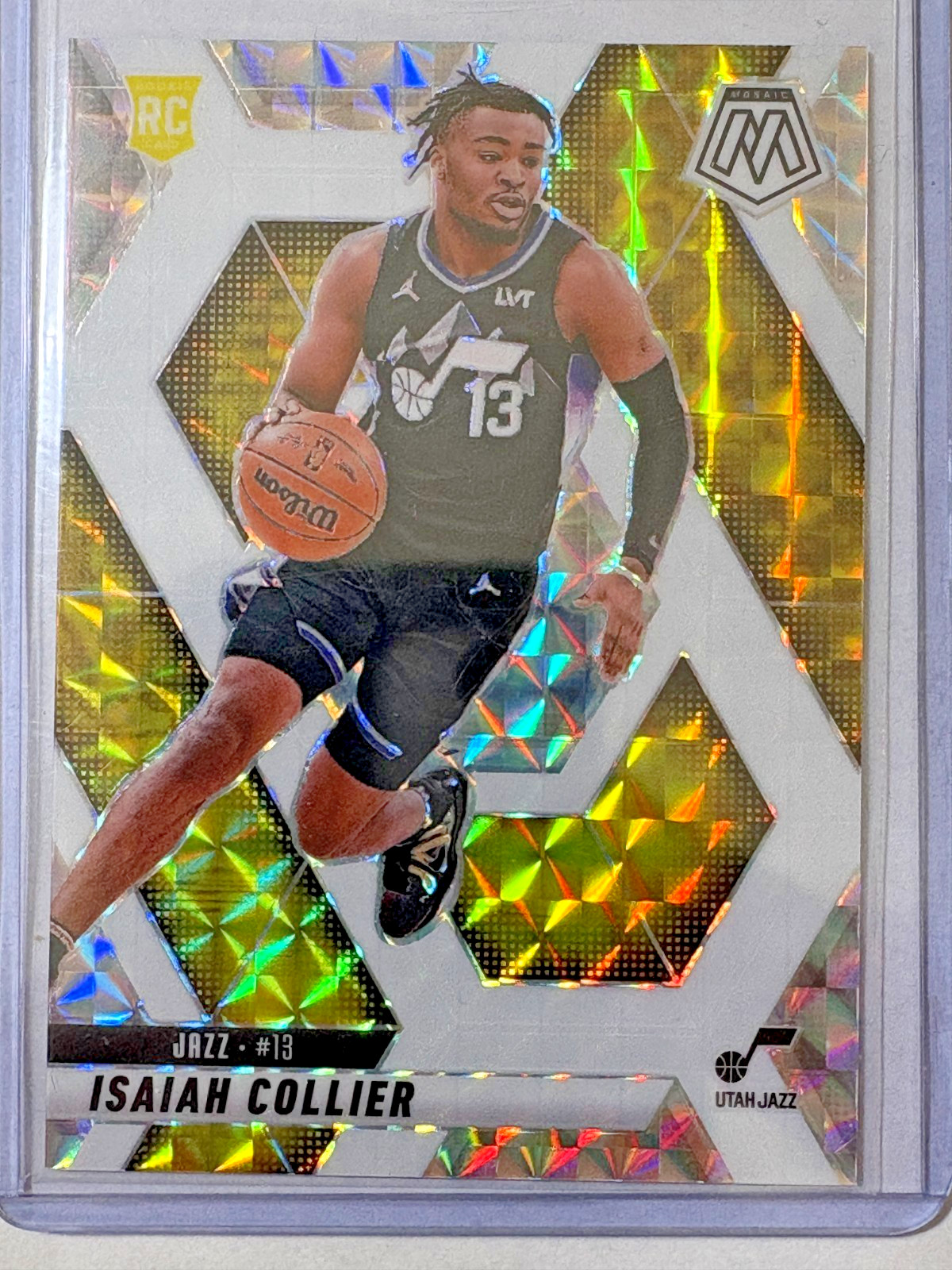 Isaiah Collier 2024-25 Panini Mosaic Mosaic Choice White #222 Utah Jazz (RC) /35