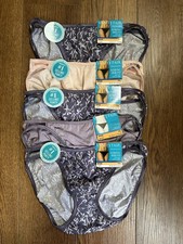 NWT FREE SHIP 5 Size 7 L Vanity Fair Illumination String Bikini Panties 18108