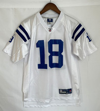 Peyton Manning Indianapolis Colts 18 Youth Large Reebok White Game Jersey