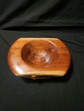 Hand Turned Hand Crafted Wood Bowl Rustic Decor Live Edge
