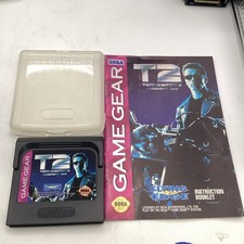 Sega Game Gear T2 Terminator 2 Judgment Day Cartridge w/ Manual - Tested Working