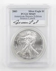 2003 Silver Eagle S$1 American Heroes Ed. Jessica Lynch Signed MS69 PCGS - 1004B