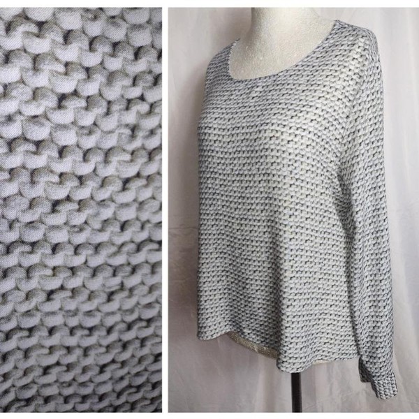 Women Peter Hahn Shirt Grey Viscose 42 / XL / 50 #C886
