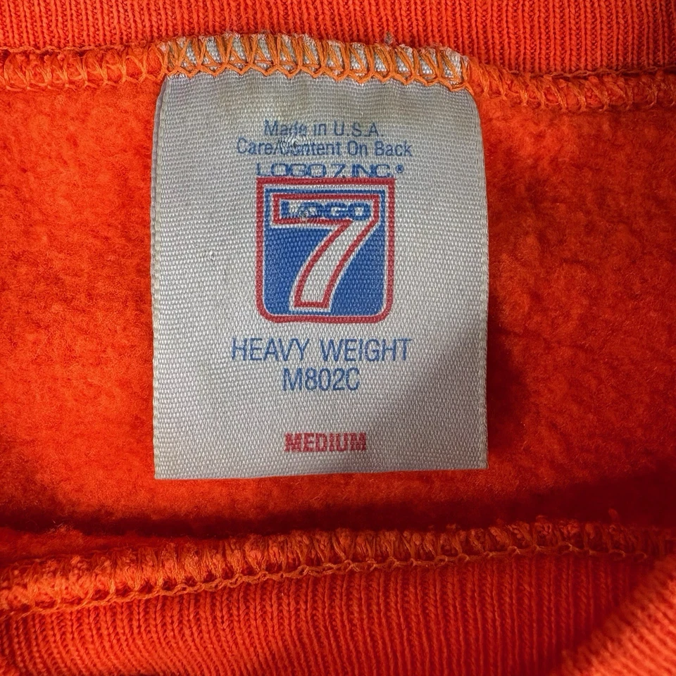Vintage 90's Phoenix Suns Logo 7 Crewneck Sweater Men’s Size M Medium Orange - Image 4 of 4