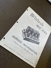 McIntosh MC240 SERVICE MANUAL