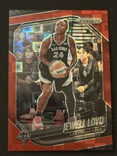 2025 Panini Prizm WNBA #57 Jewell Loyd Red Pandora Prizms #/199 Las Vegas Aces
