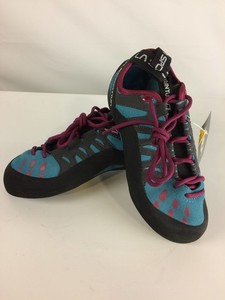 Excellent La Sportiva Tarantulace Women's Climbing Shoes, Topaz/Red Plum, W37