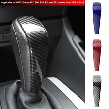 Carbon Fiber Gear Shift Knob Trim Cover for BMW 3 Series E87 E90 E91 E92 E93 E84