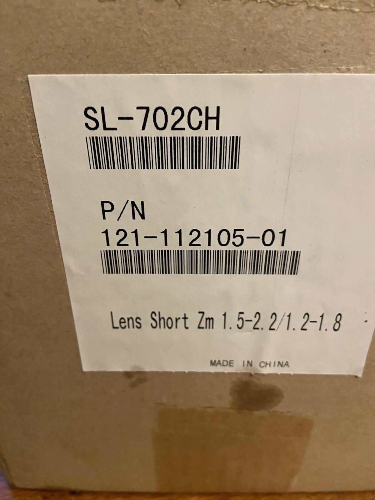 Christie Lens 121-112105 Projector Short Zoom Lens SL-702CH