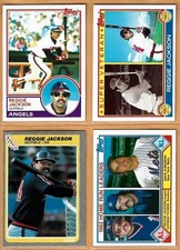 Reggie Jackson, Hall Of Fame, Vintage 8 card LOT #3, all different NM or better