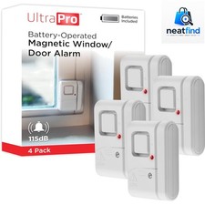 Personal Security Window and Door Alarm, 4 Pack, DIY Protection, Burglar Aler...