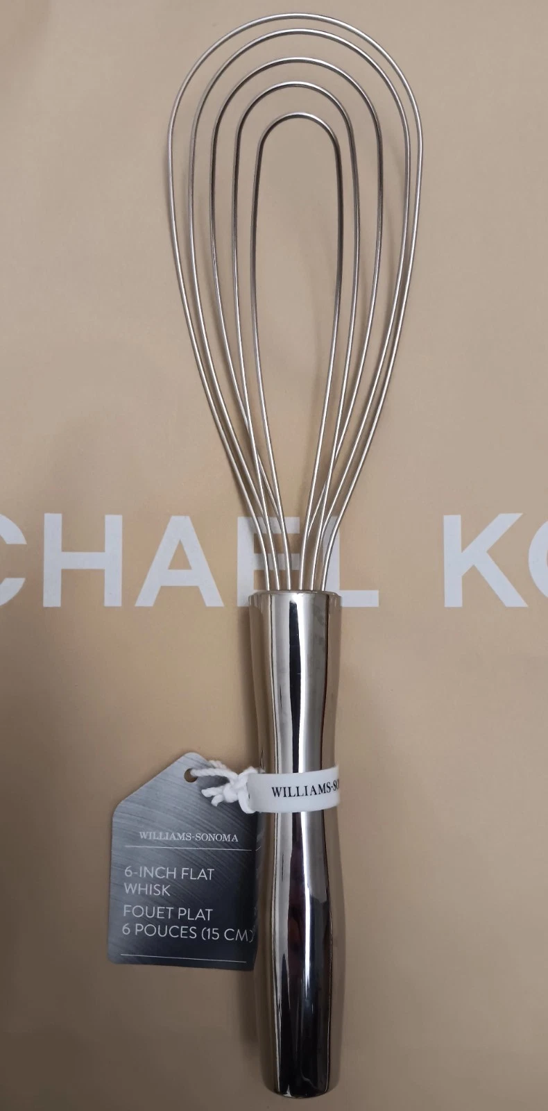 Williams Sonoma 6" stainless steel flat whisk (New never used)
Opens in a new window or tab