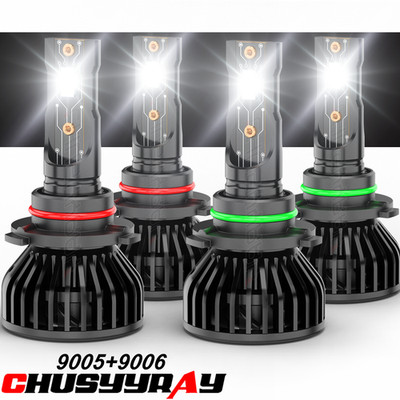 For Nissan Quest 2004-2009 LED Headlight 9005 9006 Hi-Low Beam 4x White