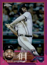 2023 Topps Chrome Riley Greene #182 Pink Refractors Detroit Tigers 23M