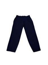 Sezane Womens Tapered Trousers Size 38 Navy Blue Ankle Length Classic