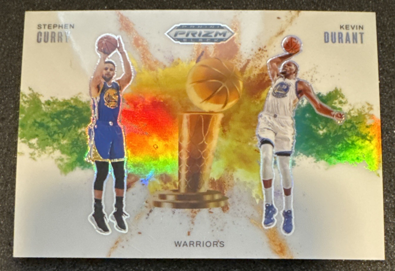 2024-25 Prizm Black Stephen Curry Kevin Durant Color Blast Warriors #19 SSP 🏆🐐