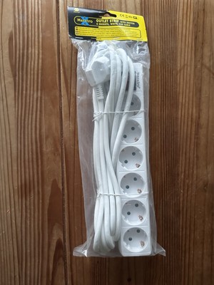 Maxxtro 6-fach Mehrfachsteckdose Verlängerungskabel 5 Meter mit Schalter