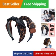 Headbands for Women'S Hair,2Pcs Retro Leopard Print Knotted Headband for Women,G