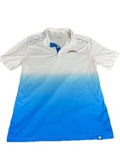 Los Angels Chargers Shirt Mens XL White Blue NFL Football Polo Gradient Golf