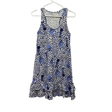 Lilly Pulitzer Evangelina Dress High Tide Navy Heart & Sole Blue Fish Size XS