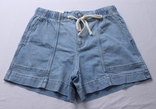 Banana Republic Women's Drawstring Denim Shorts CN6 Light Wash Small NWT
