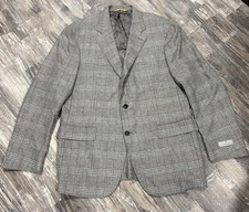 CANALI Kei 1934 Blue Brown Plaid 4 Season Tweed jacket Sport 58 R New 2295 