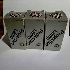 DLH 250W 120V GE Projection lamps 1984 NOS 3 Bulbs In Their boxes