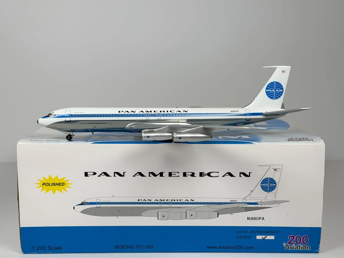 最終価格PAN AM Boeing 707-300 1:200 スケール Boeing 707 Aircraft Family Diecast Commercial Airliners 1:200