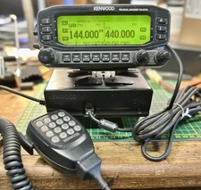 Kenwood TM-D710A VHF/UHF Dual Band APRS Ham Radio with MARS Mod & Accessories