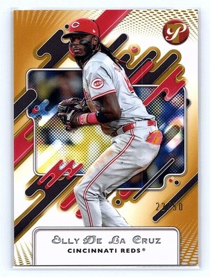 Elly De La Cruz 2025 Topps Pristine Pristine Gold Refractors #50 Cincinnati Reds