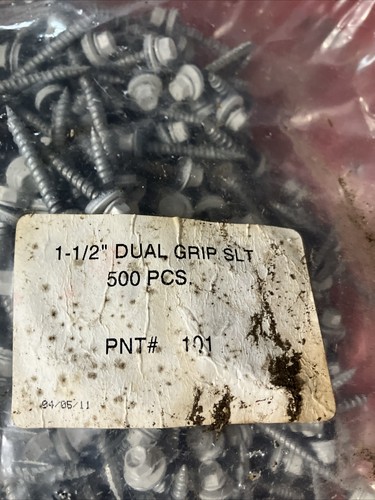 1-1/2 Dual Grip SLT Screws 500pcs Klr White - Picture 2 of 2