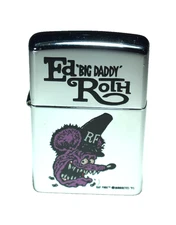 Rat Fink Ed "Big Daddy" Roth logo lighter by Zippo 'Mooneyes' 1995 includes case