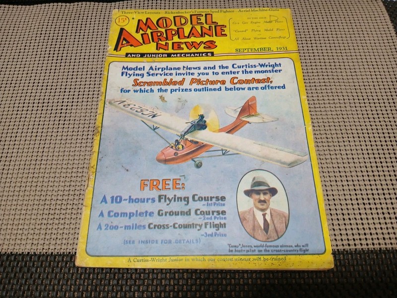 MODEL AIRPLANE NEWS*M.A.N*ENGINE/FLYING MAGAZINE*SEPTEMBER*1931*SP*GC*SAI 