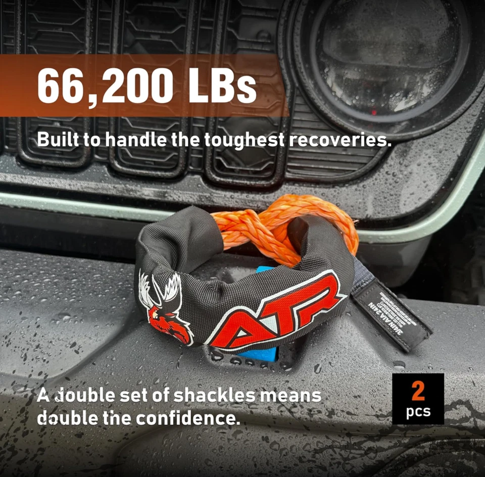 Мягкая скоба ATR 3/4 x 24 дюйма 66 200 фунтов высокопрочная синтетическая веревка - Изображение 2 из 4