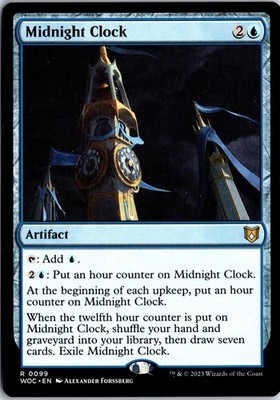 Midnight Clock 99 R Commander: Wilds of Eldraine Magic: The Gathering NM/M